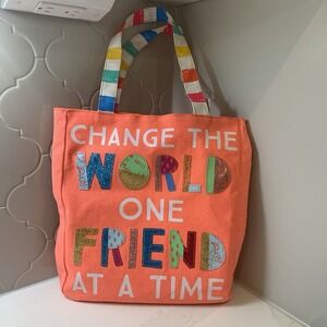 Change the World One Friend at a Time Cat And Jack Tote Bag